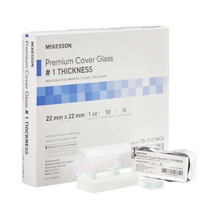 Mckesson No. 1 Thickness Cover Glass, 22 x 22 mm 70-1121MCK